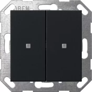 Gira KNX 2-gångs vippa, svart (5173005)