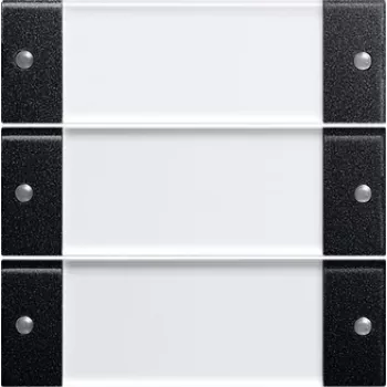Gira vippset 3-fack svart/klar System 55 2133005