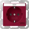 Gira 4457108 SCHUKO-uttag med klafflock System 55 renvit glansig