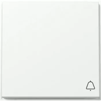 GIRA TX_44 vippa med klocka symbol, ren vit sidenmatt (328666)