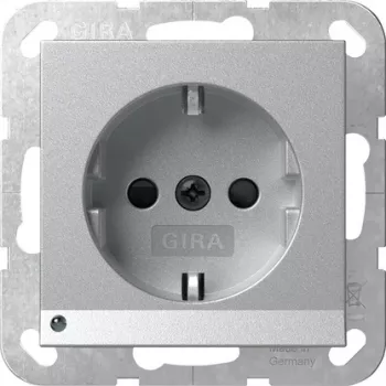 GIRA 417026 SCHUKO Socket Outlet with LED Orientation Light, System 55
