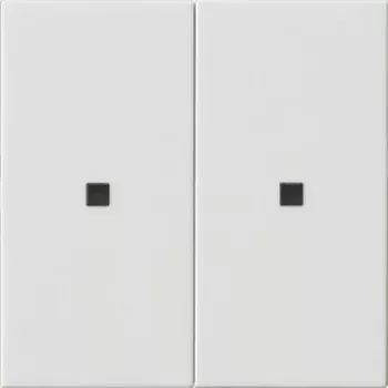 Gira System 3000 2-fack vipptäckning, ren vit sidenmatt, otryckt 536903