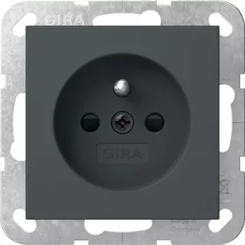 Gira 448528 Schuko-uttag med skyddskontakt System 55 renvit