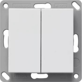 Gira Bluetooth väggsändare 2-fack ren vit sidenmatt 246203