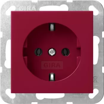 Gira System 55 SCHUKO uttag röd 4455108