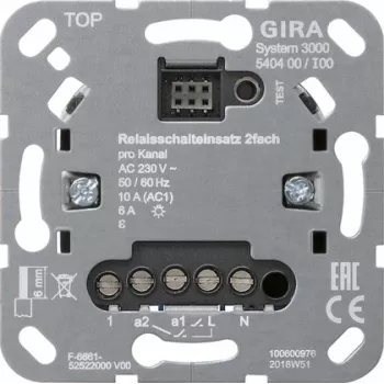 Gira reläinsats 2-fack System 3000 540400