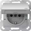 Gira System 55 SCHUKO-uttag med lock och förhöjt beröringsskydd, renvit glansig 475426