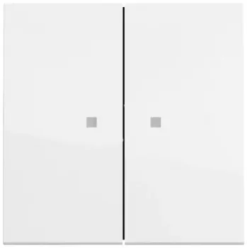 Gira System 55 vippströmbrytarlock, 2-fack, renvit glansig (RAL 9010) 363170
