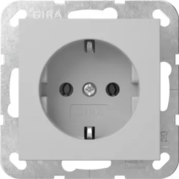 Gira SCHUKO-uttag System 55, grå matt, förhöjt beröringsskydd 4180015