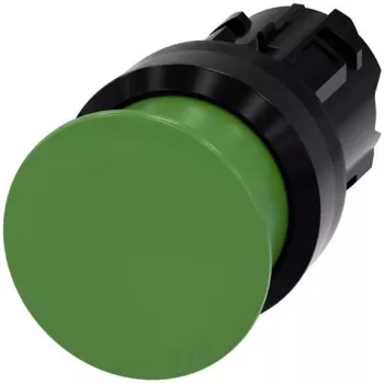 Siemens SIRIUS ACT svamptryckknapp frontdel, plast, grön, 40 mm, återfjädrande 3SU1000-1AD40-0AA0