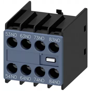 Siemens 3RH2911-1XA40-0MA0 hjälpkontaktblock, 4 NO, skruvanslutning, sidomontering för SIRIUS 3RH2/3RT2