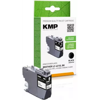 KMP återtillverkad svart bläckpatron för Brother LC421XLBK (MFC-J1010DW, 500 sidor, 14 ml) 1548,4001