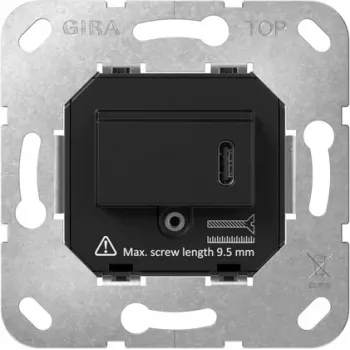 Gira 236300 SCHUKO-uttagsinsats med USB Type-C PD