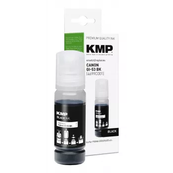 KMP PRINTTECHNIK påfyllningsbläck för Canon GI-53BK, svart, 60 ml, kompatibel 1583,0001