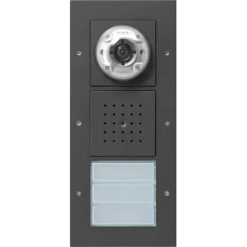 Gira videodörrstation utanpåliggande 3-fack antracit 127067