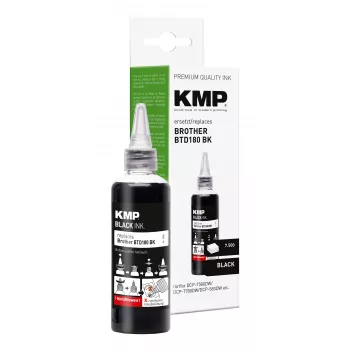 KMP påfyllningsbläck för Brother BTD180BK svart 110 ml (1555,0001)