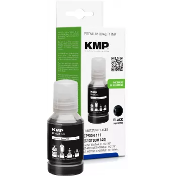 KMP 1649,1001 bläckflaska kompatibel med Epson 111 (T03M140), svart