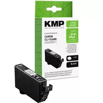 KMP kompatibel svart bläckpatron för Canon CLI-526 BK (1513, 4011)