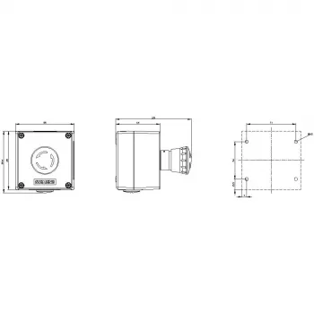 Siemens 3SU1851-0NB00-2AA2 kapsling för 22 mm runda manöverdon