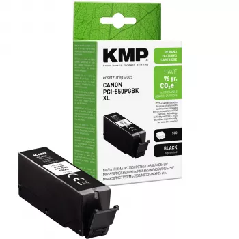 KMP svart bläckpatron kompatibel med Canon PGI-550 XL PGBK (1518,0001)