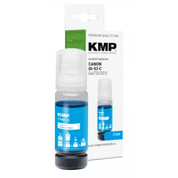 KMP PRINTTECHNIK cyan påfyllningsflaska för bläck till Canon GI-53C (4673C001) 60 ml 1583,0003