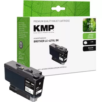 KMP kompatibel svart bläckpatron ersättning för Brother LC427XLBK (extra hög räckvidd, 6000 sidor) 1551,4001