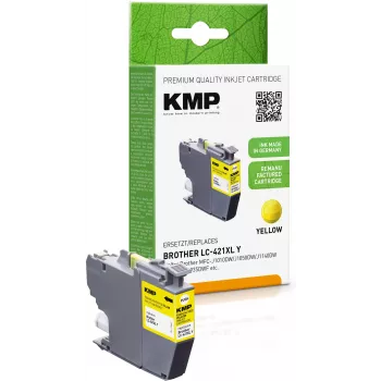 KMP återtillverkad gul bläckpatron för Brother MFC-J1010DW (LC421XLY, 500 sidor, 7 ml) 1548,4009