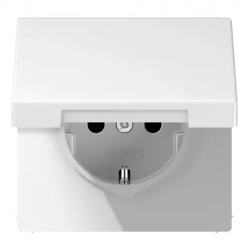 JUNG LS 1520 BFKIK SCHUKO-uttag 16 A 250 V med förhöjt beröringsskydd, ljusvit LS1520BFKIKLWW