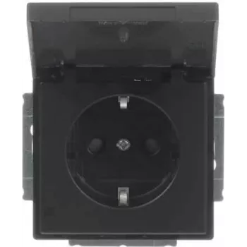 Busch-Jaeger SCHUKO-uttagsinsats matt svart 20 EUKB-885 2CKA002018A1523