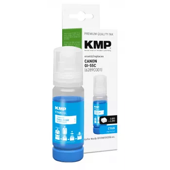 KMP påfyllningsbläck cyan 70 ml för Canon GI-55C (6289C001) 1587,5003