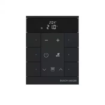 Busch-Jaeger rumstermostat 6-fack, matt svart SBR-F-6.0.11-885 (2CKA006220A0900)