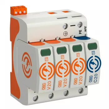 OBO BETTERMANN SurgeController V20 V20-3+NPE+FS-280 3-polig med NPE+FS 280V typ 2 SPD 5095333