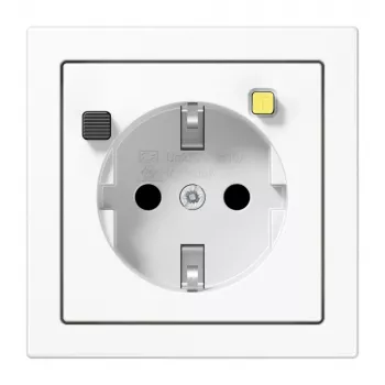 Jung LS5520.30WW FI-SCHUKO-uttag med jordfelsbrytare 30 mA, alpinvit
