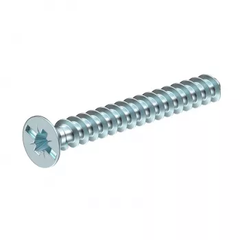 OBO Bettermann 2003271 apparatskruv M4 x 10 mm Pozidriv PZ1 flat huvud förzinkat stål 50 st