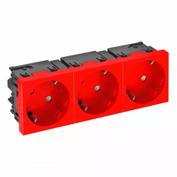OBO BETTERMANN Connect 45 STD-D3SC SRO3 3-fack jordat uttag, 33° vinklat, svart 6120509