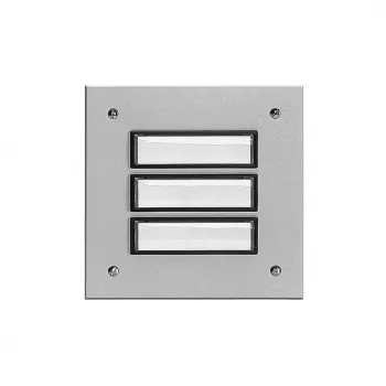 Grothe ETA 803 EV1 ringklocksmodul, 3 knappar, silvereloxerad aluminium, infälld montering 55803