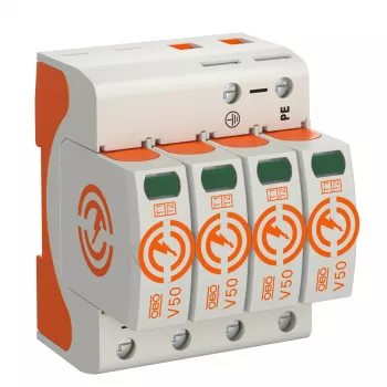 OBO BETTERMANN CombiController V50 V50-4-280 4-polig 280 V typ 1+2 överspänningsavledare (5093513)