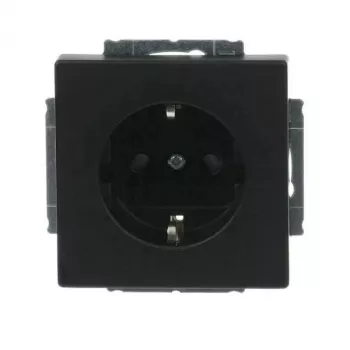 Busch-Jaeger 2300 EUCB-885 SCHUKO-uttagsinsats, svart matt (2CKA002013A5454)