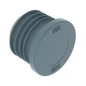 OBO Bettermann 2003738 V-TEC M25 förslutningsplugg, polyamid, ljusgrå, 25-pack