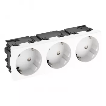OBO BETTERMANN Connect 45 STD-D3SC RW3 3-fack Schuko-uttag 33° renvit 6120503