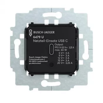 Busch-Jäger 6479 U nätaggregatsinsats med USB-C 2CKA006400A0436