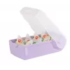 HAN CROCO A7 liggande kartotekslåda, pastellviolett genomskinlig kropp med klart lock, polypropylen, 1 st 997-887