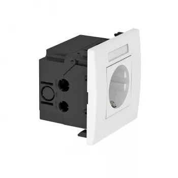 OBO Bettermann BSF apparatuttag 1-fack Schuko renvit IP20 infällt 6119421