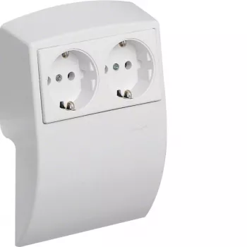 HAGER L22509010 Dubbeluttag renvit (Kallysto)
