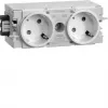 HAGER GS20109016 2-fack 45° C-profil uttag trafikvit