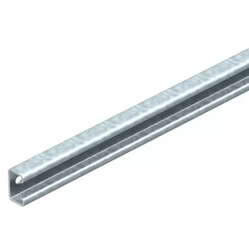 OBO Bettermann MS-serien C-profil monteringsskena 40x22 mm, varmförzinkat stål, 4920 mm längd, slitsad 6007244