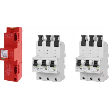 DEHN SET 2 DSH ZP B2 LSG 909656 överspänningsskyddsset, TT + 2x DSHU