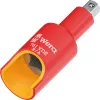 Wera 781 B/A VDE isolerad adapter, 3/8 inch fyrkantsfäste till 1/4 inch sexkant, mekanisk låsning 05024692001