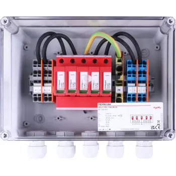 DEHN 900923 DCU 2 YPV 1100 2M 2S PV-strängkombineringsbox med överspänningsskydd, IP65, 2 MPPT, 2 strängar per MPPT