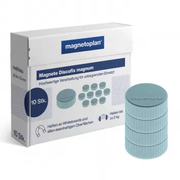 MAGNETOPLAN HOLTZ Discofix rund magnet Magnum, blå, fullkärna ferrit, 2,0 kg hållkraft (1660003)